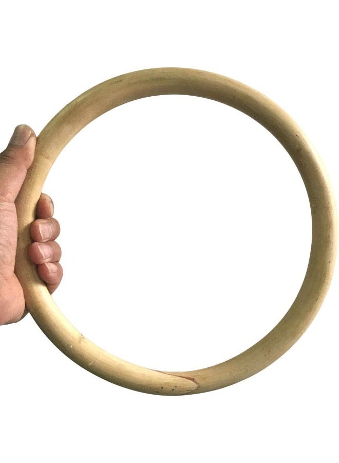 ZooBoo Wing Chun Rattan Ring - Natural Wood Rings Wing Tsun Kung Fu Legs Hand Strength Training Equipment Yewen Sau Sticky IP Man Siu Lum Kung Fu Rings - Rattan 11 inch - Image 2