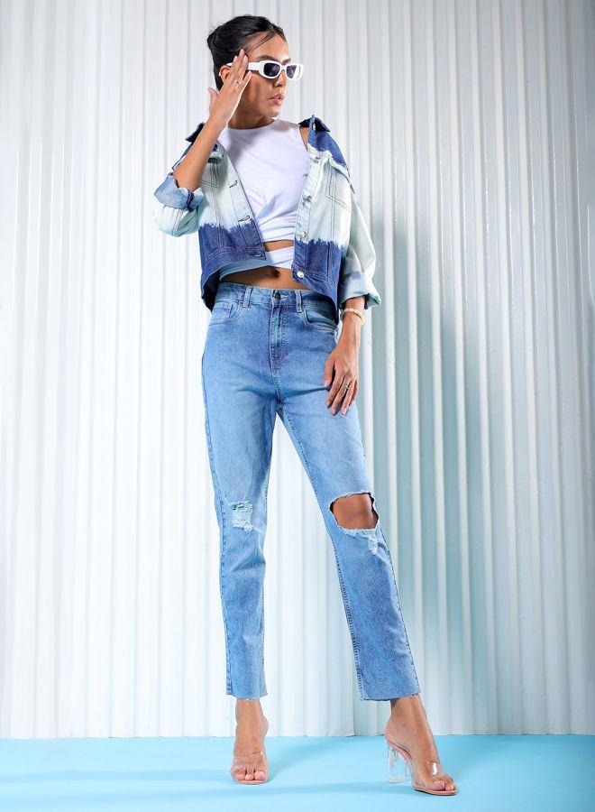 Freehand Women Straight Fit Solid High-Rise Jeans - Image 1