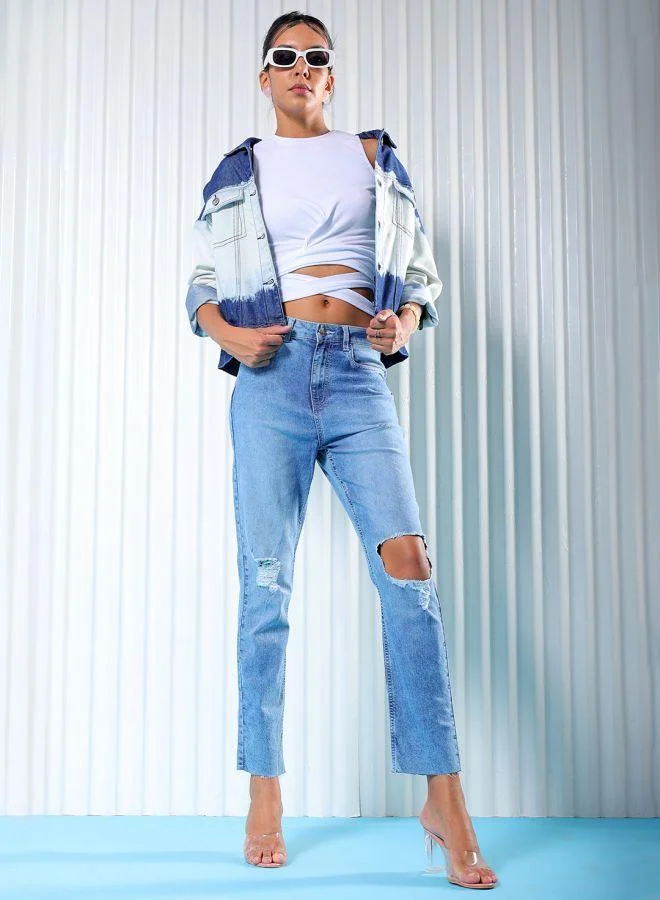 Freehand  Women Straight Fit Solid High-Rise Jeans for Women | Best Price UAE