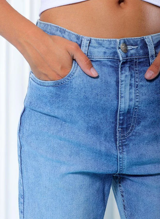 Freehand  Women Straight Fit Solid High-Rise Jeans for Women | Best Price UAE