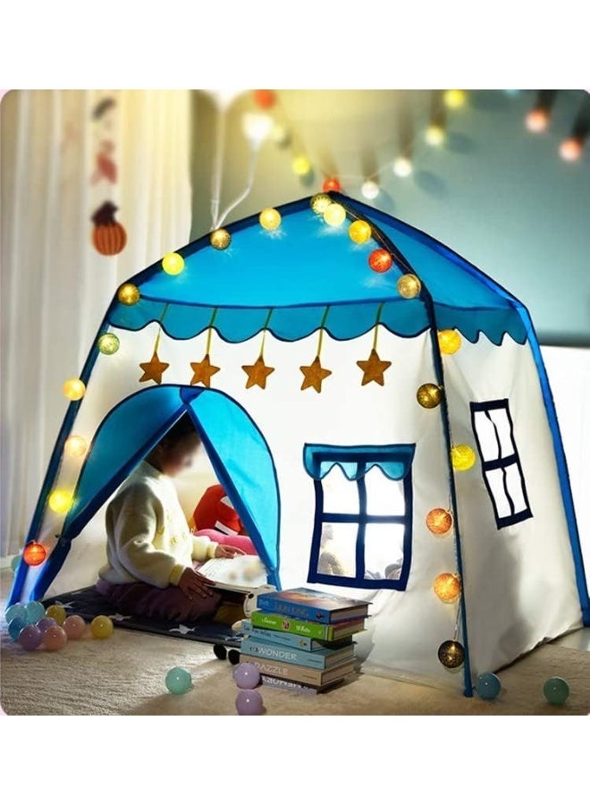 Floving Foldable Kids Play Tent – Indoor & Outdoor Playhouse with Toy Storage Space and Carry Bag (Blue) - Image 2