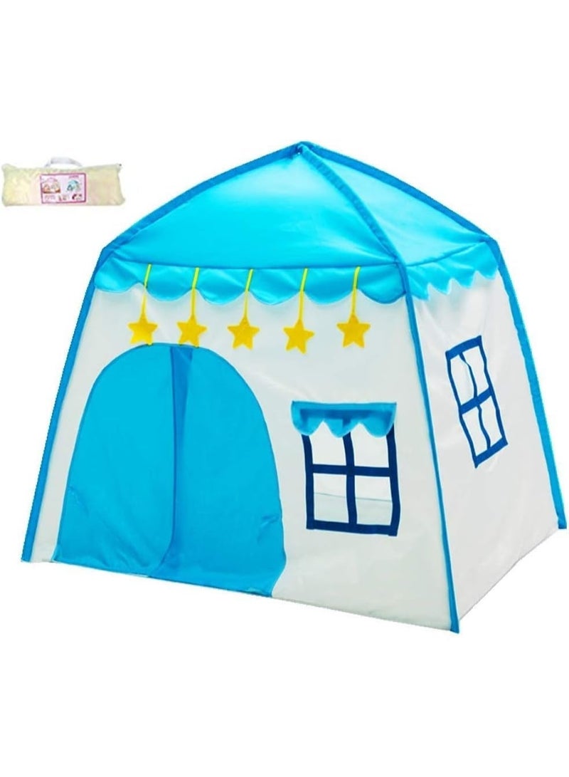Floving Foldable Kids Play Tent – Indoor & Outdoor Playhouse with Toy Storage Space and Carry Bag (Blue) - Image 1