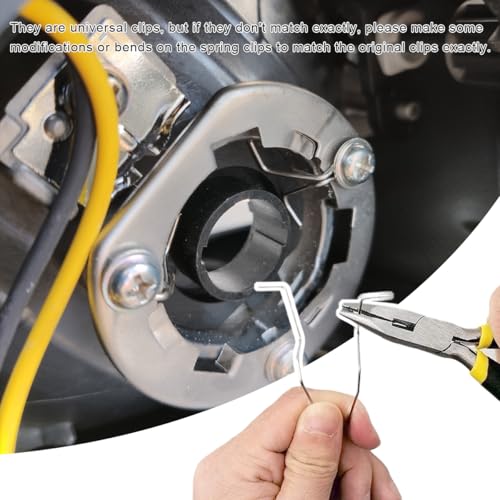 FSTURIOS 9PCS Bulb Retaining Spring Clips for H1/H3/H4/H7, Car Headlight Clamp Retainer Spring Clips, Universal Headlamp Clamp Dip Dipped Beam Bulb Holder Clips for SUV Sedan Truck - Image 5