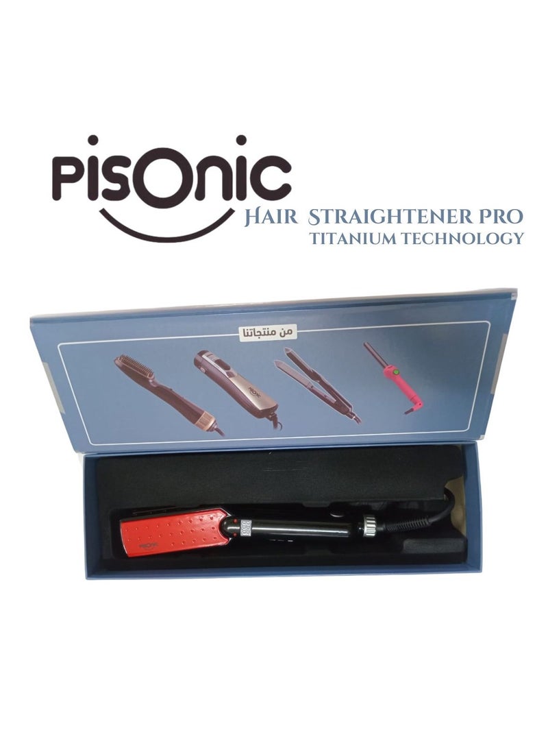 Pisonic Hair Straightener Pro High Temperature With Titanium Technology - Image 2