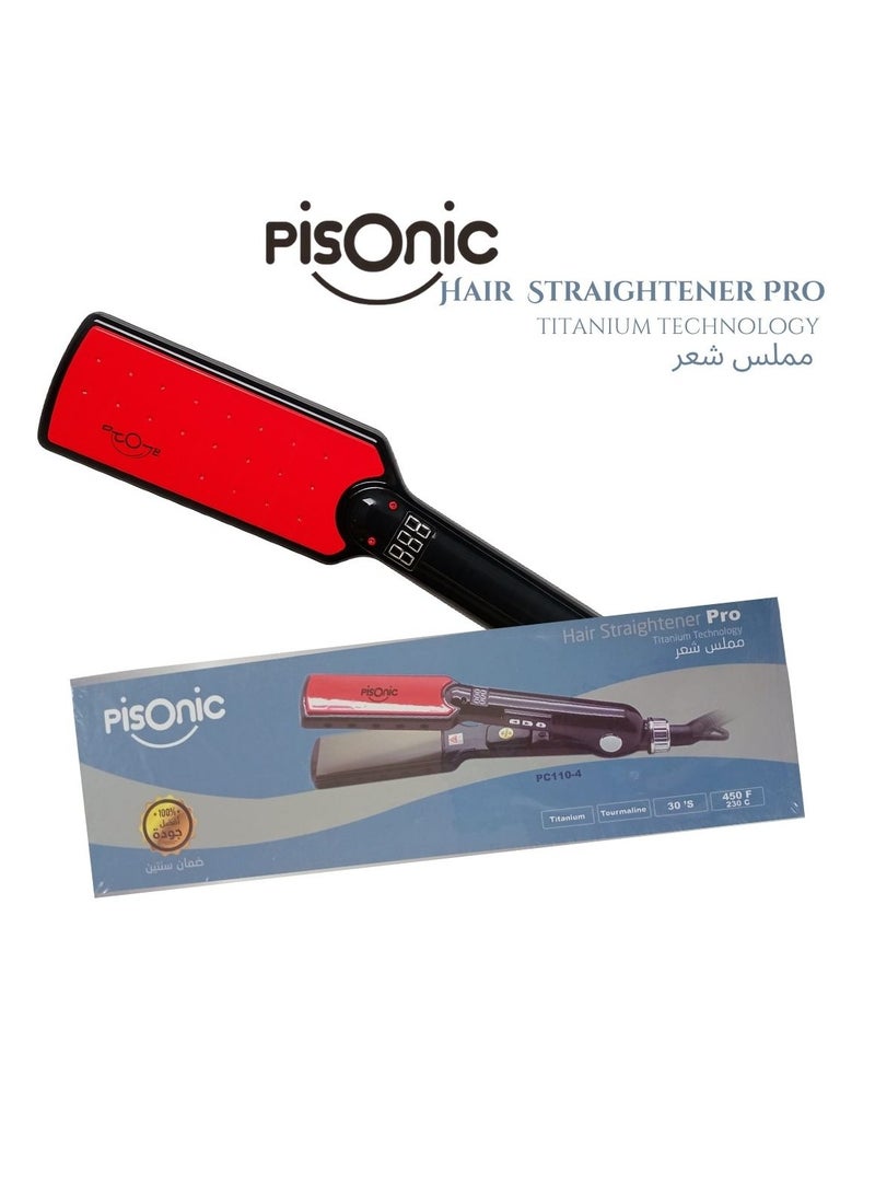 Pisonic Hair Straightener Pro High Temperature With Titanium Technology - Image 3