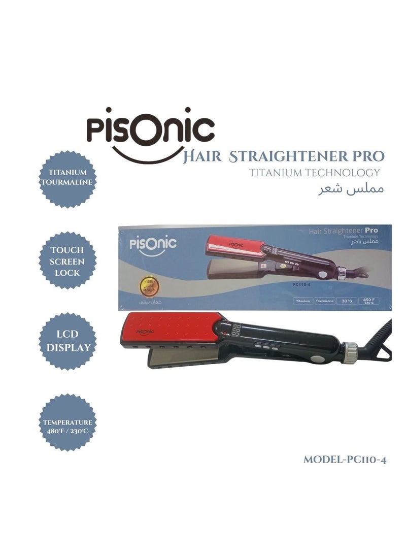 Pisonic Hair Straightener Pro High Temperature With Titanium Technology - Image 4