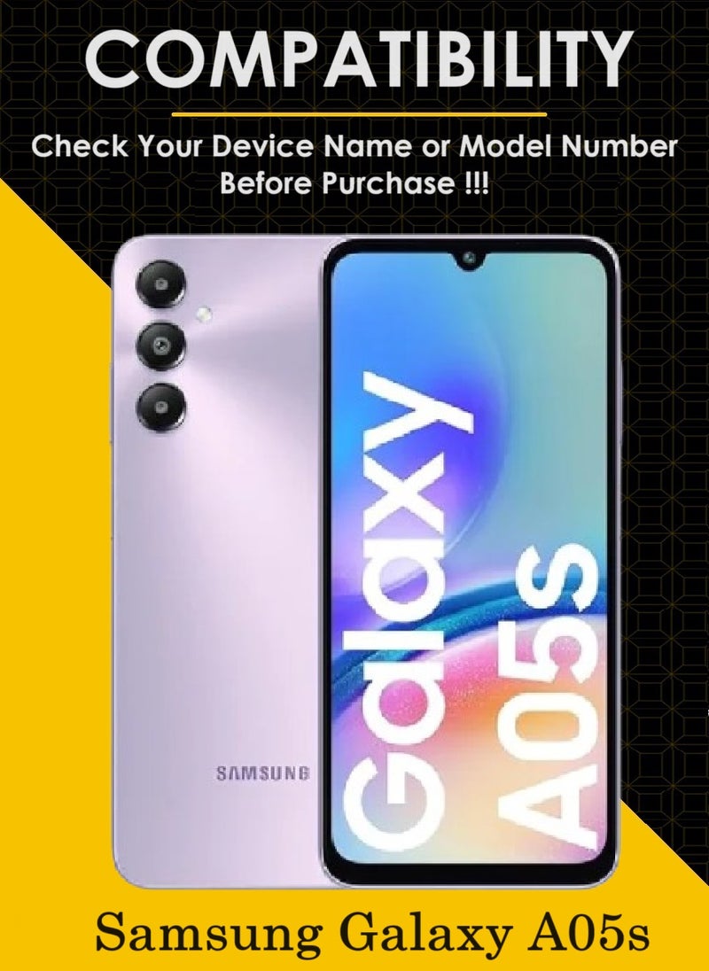 AINA واقي شاشة من الزجاج المقوى 5D مصمم لهاتف Samsung Galaxy A05s مع تغطية كاملة للشاشة من الحافة إلى الحافة وخالي من الفقاعات - Image 3