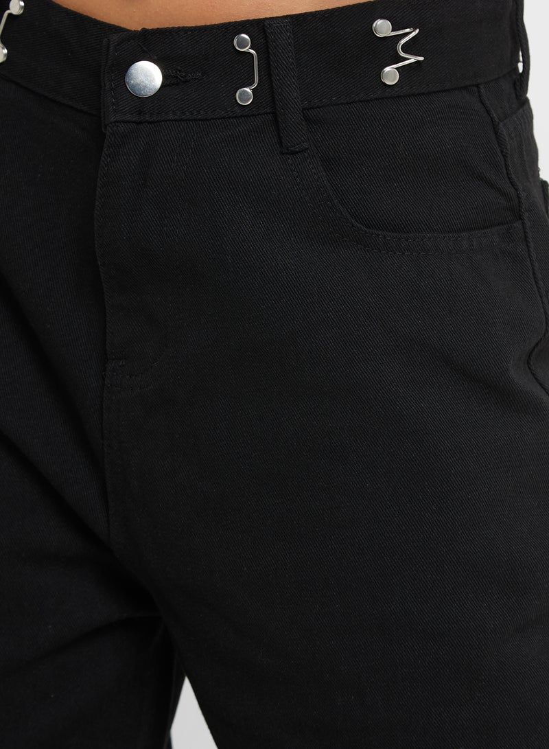 Ginger High Rise Straight Fit Cropped Jeans  - Image 4
