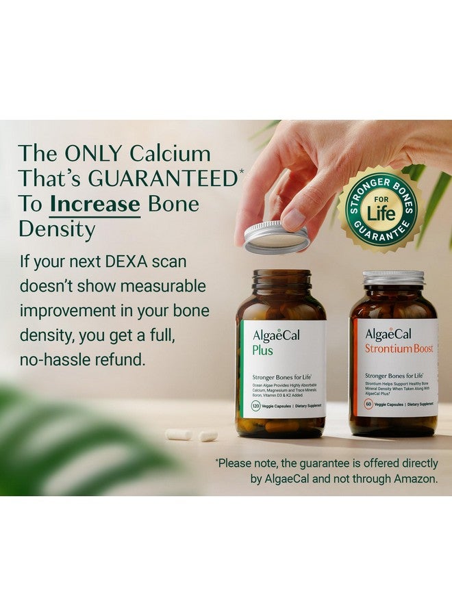 AlgaeCal - Bone Builder Pack for Bone Density Increase, Clinically Supported Plant Based Calcium Supplement & Strontium, Vitamins K2 (100mg), D3 (1600 IU), Magnesium & 16 Essential nutrients - Image 5