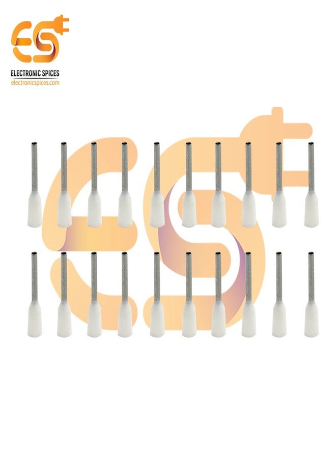 Electronicspices Electronic Spices E0508 15a White Color 22 Awg Wire Gauge Hard Nylon Insulated Ferrule Wire Crimp Connector Pack of 100pcs - Image 4