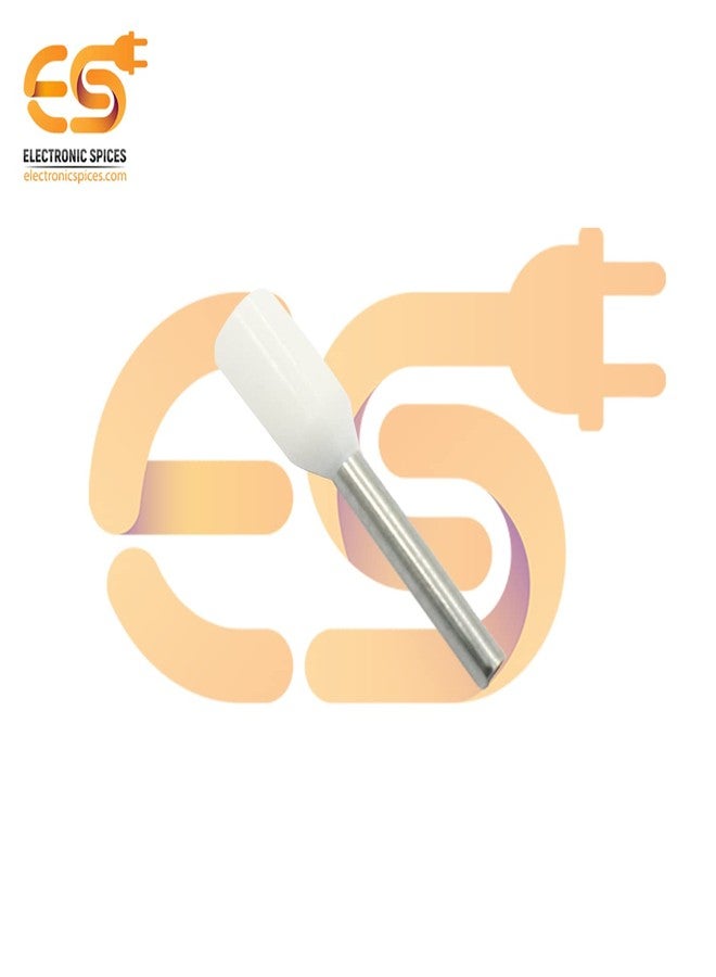 Electronicspices Electronic Spices E0508 15a White Color 22 Awg Wire Gauge Hard Nylon Insulated Ferrule Wire Crimp Connector Pack of 100pcs - Image 3