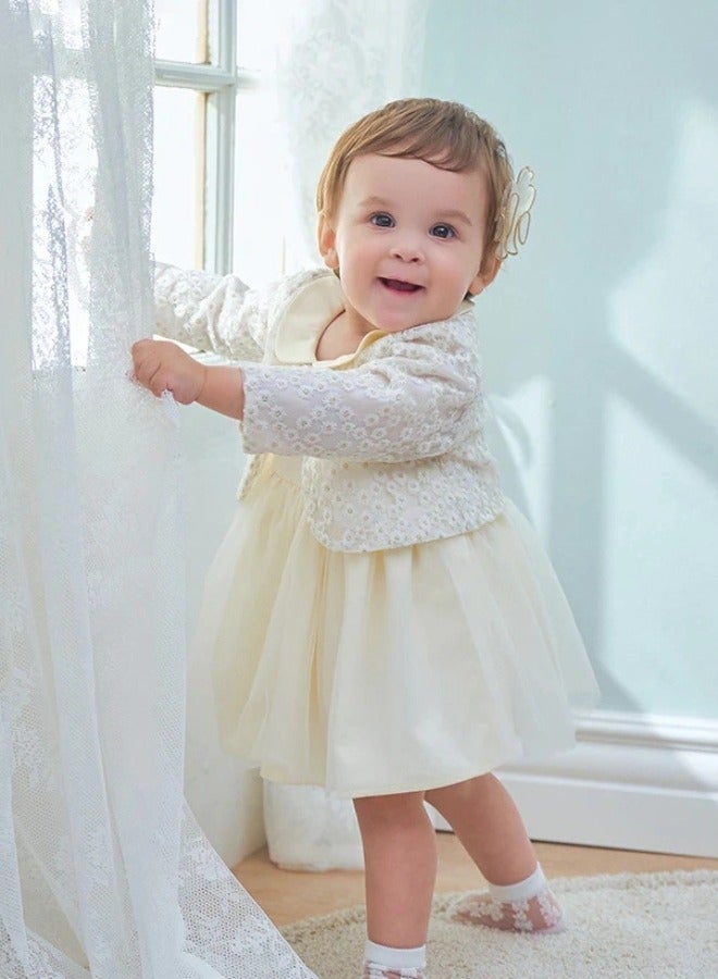 Dave & Bella Ivory Dress and Jacket Set for Toddlers - Image 1