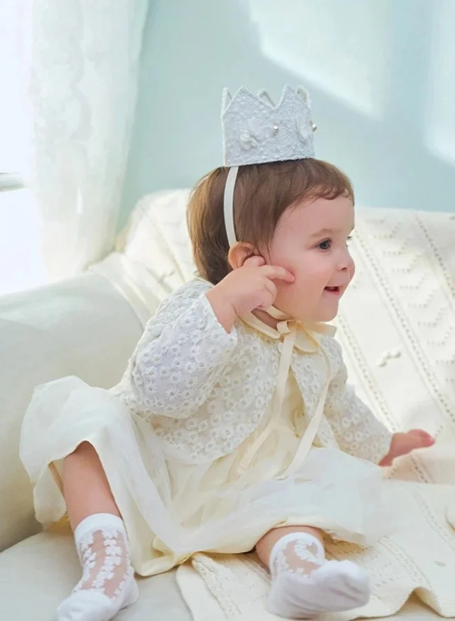 Dave & Bella Ivory Dress and Jacket Set for Toddlers