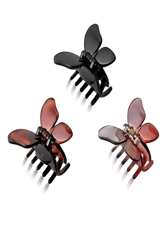 Sanas Hair Clips For Girls (3Pcs) Butterfly Clutchers For Hair Clips For Women Stylish Claw Clips For Women Aesthetic Claw Clip Fashion Accessories For Girls Teenage (3Pcs) (Versatile 3 Shades) - Image 1