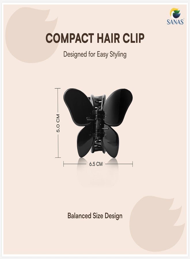 Sanas Hair Clips For Girls (3Pcs) Butterfly Clutchers For Hair Clips For Women Stylish Claw Clips For Women Aesthetic Claw Clip Fashion Accessories For Girls Teenage (3Pcs) (Versatile 3 Shades) - Image 2