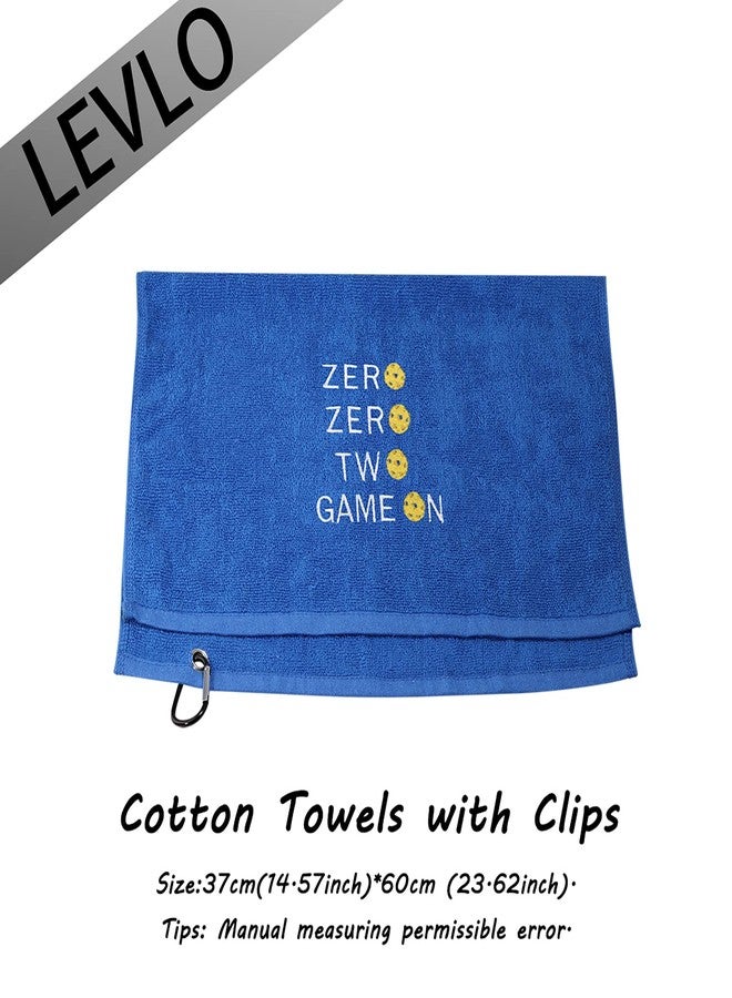 LEVLO Funny Pickleball Gifts Zero Zero Two Game On Sport Towles for Pickleball Lovers Embroidered Teem Hand Towel (Zero Zero Two Game On) - Image 2