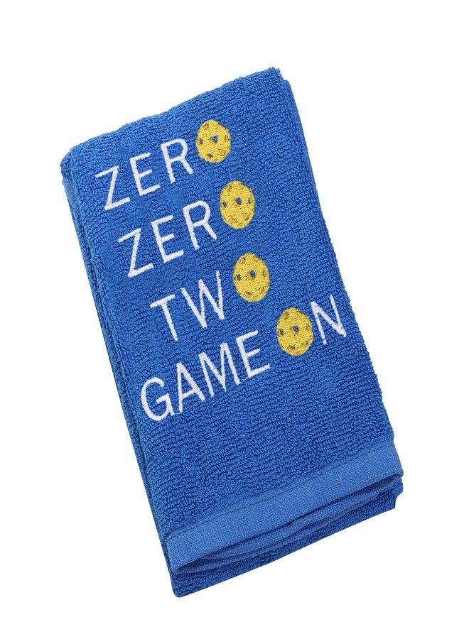 LEVLO Funny Pickleball Gifts Zero Zero Two Game On Sport Towles for Pickleball Lovers Embroidered Teem Hand Towel (Zero Zero Two Game On) - Image 4
