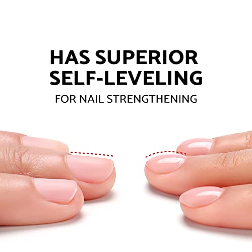 AIMEILI Hema Free Rubber Base Gel For Nails Soak Off U V LED Clear Sheer Gel Nail Polish 4 in 1 Nail StrengthenEnhanceBase CoatColor 451 10ml - Image 5