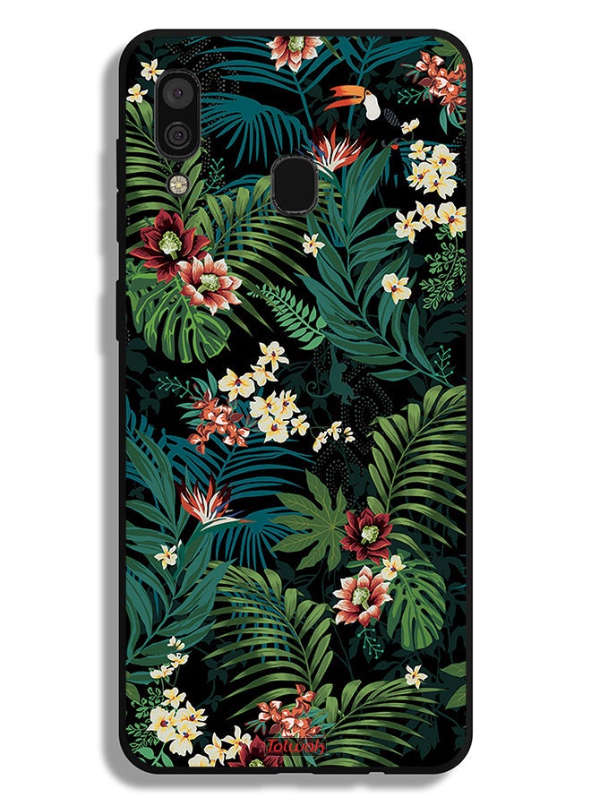 Tolwak Samsung Galaxy A20 Protective Case Cover Tropical Leaves - Image 1