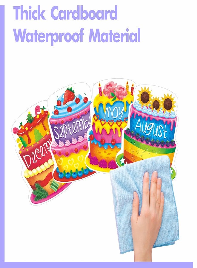 Gethelud 39 PCS Happy Birthday Bulletin Board Set, Colorful Birthday Decoration Cakes, Stars, Firework, Balloon, Party Hats Cut-Outs Classroom Decorations Birthday Party Supplies for Kids Teacher Student - Image 4