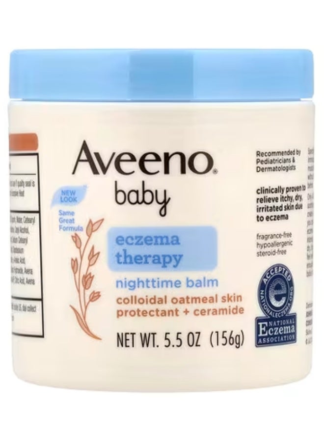 Aveeno Baby Eczema Therapy Nighttime Moisturizing Balm 156gm | Colloidal Oatmeal & Ceramide for Dry Itchy Skin Relief - Image 1