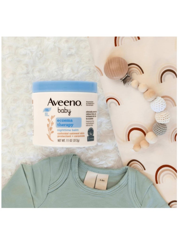 Aveeno Baby Eczema Therapy Nighttime Moisturizing Balm 156gm | Colloidal Oatmeal & Ceramide for Dry Itchy Skin Relief - Image 4