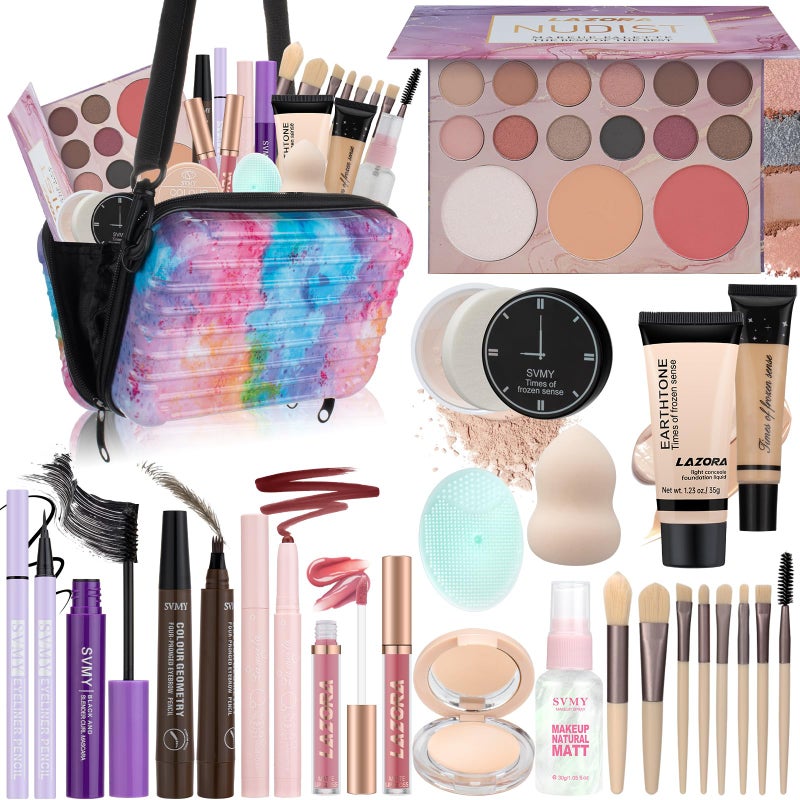 venshun Makeup Set for Teens Makeup Kits for Teens & Girls Women - Travel Makeup Kit for Women Full Kit with Eyeshadow Palette, Lipstick & Moreâ€‹, Make Up Set for Teenager Girls - Image 1