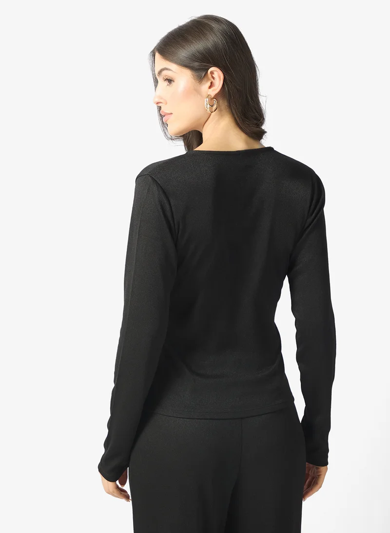 VERO MODA Vmlouisa Wrap V-Neck Top