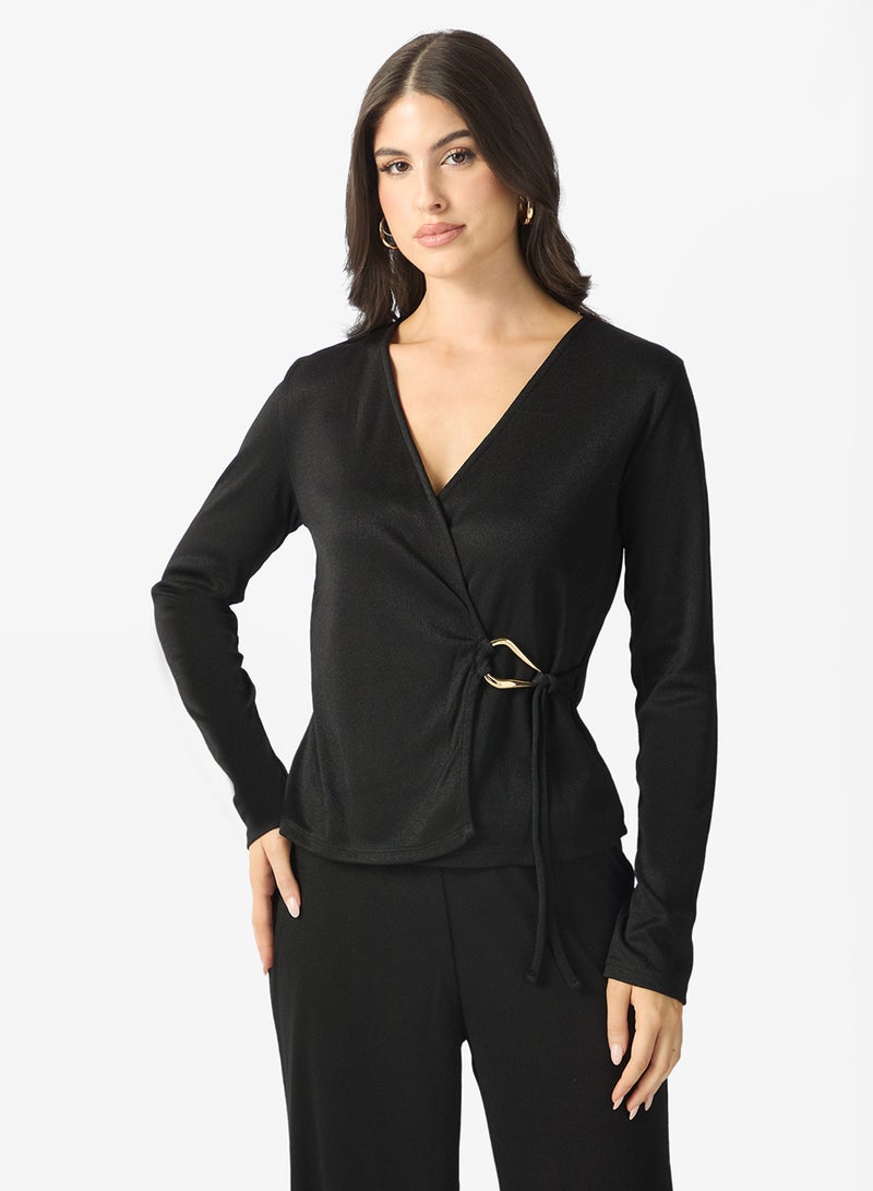 فيرو مودا بلوزة بياقة على شكل حرف  من فيملويزا - Image 1