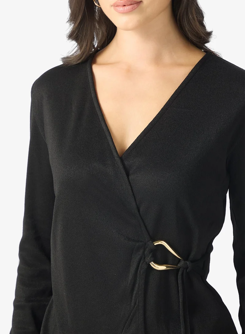 VERO MODA Vmlouisa Wrap V-Neck Top
