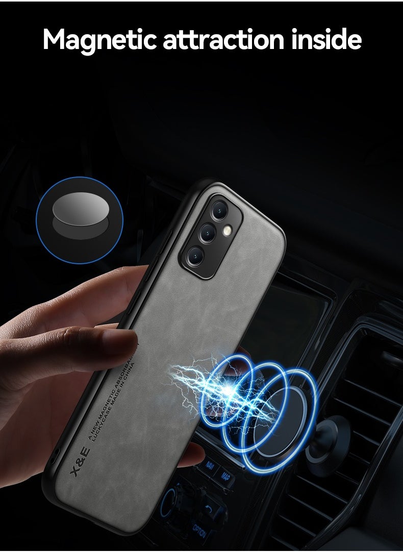 Color Fans - Case for Samsung A54 5G Cover Bumper Built-in Metal Plate Light Grey - Image 1