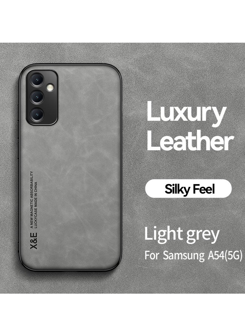 Color Fans - Case for Samsung A54 5G Cover Bumper Built-in Metal Plate Light Grey - Image 1