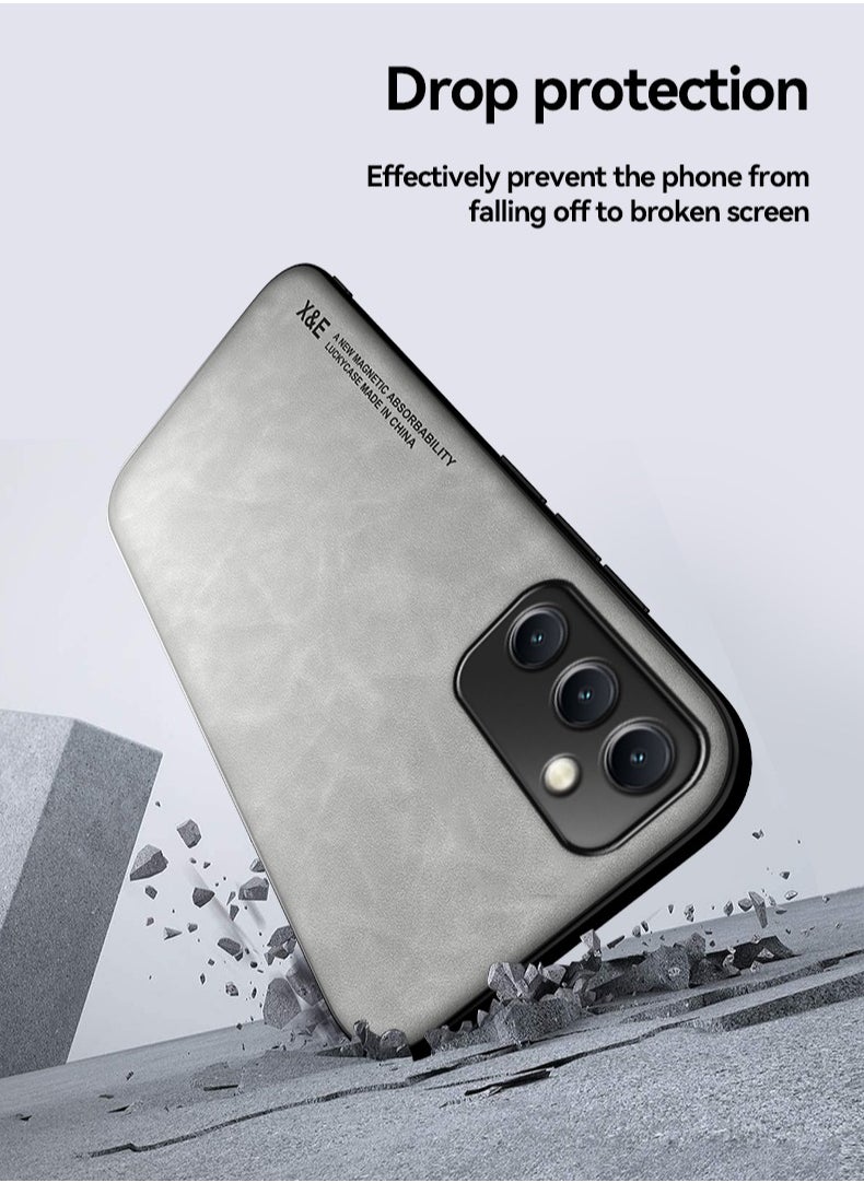Color Fans - Case for Samsung A54 5G Cover Bumper Built-in Metal Plate Light Grey - Image 1