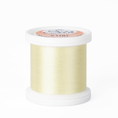 YLI Threads Silk Thread – 100 wt Fine Japanese Silk for Appliqué, EPP, and Quilting - Pale Yellow - Image 1