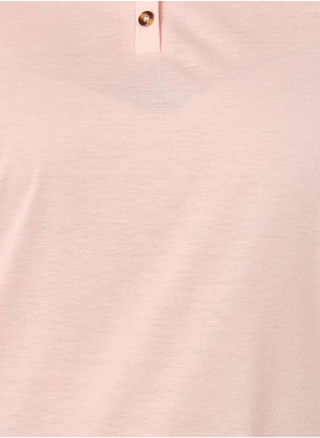 Styli Plus Size Long Sleeve T-Shirt and Checked Pyjama Set  - Image 4