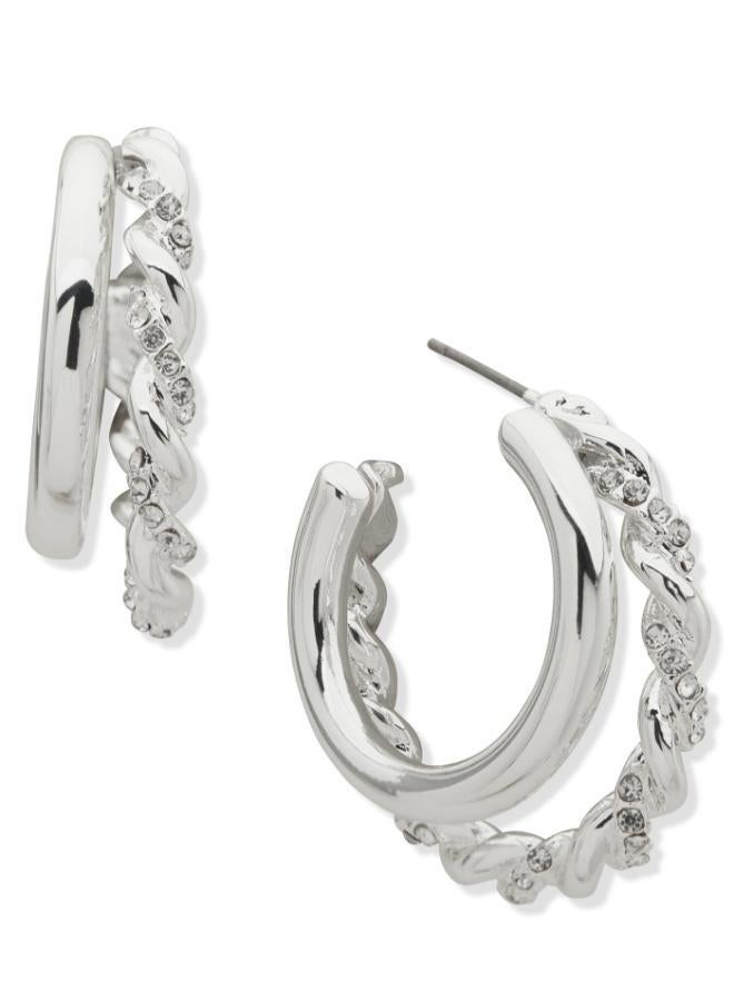 NINE WEST double hoop earrings