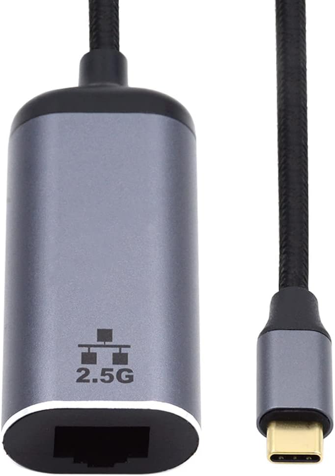 Chenyang محول CY USB C إلى Ethernet بسرعة 2.5Gbps، USB 3.1 نوع C إلى RJ45 بسرعة 2500Mbps محول كابل شبكة LAN لجهاز اللابتوب - Image 1