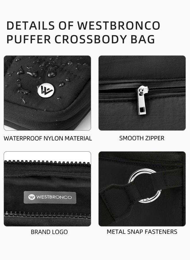 WESTBRONCO Small Crossbody Bags for Women Nylon with Adjustable Strap, 4 Zipper Crossbody Purse, 1L Shoulder Bag for Travel, Dark Pink-new - Image 4