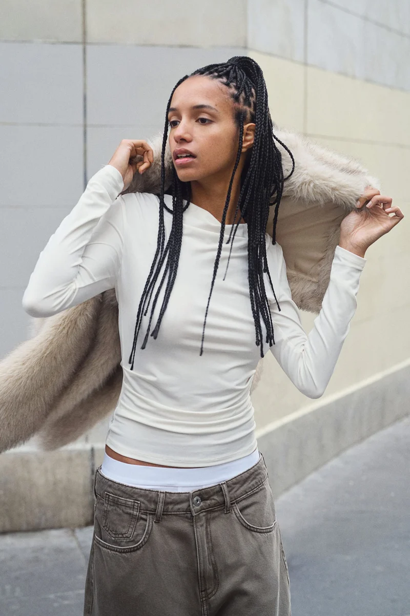 H&M Draped jersey top