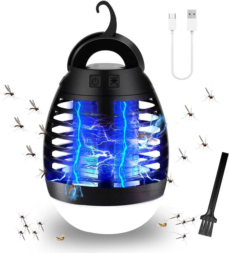 Barakah Bug Zapper Outdoor Mosquito Killer Lamp Portable Bug Zapper Rechargeable Camping Bug Zapper IP66 Waterproof Cordless Bug Zapper for Tent, Camping Accessories, Camping Gear Must Haves - Image 1