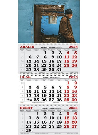 GENC DIJITAL BASKI GENC DIGITAL PRINTING 2025 Sailor Calendar ---Blue Wall 