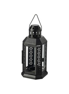 Green Tiger Lantern for tealight, in/outdoor, black, 22 cm  - Image 1