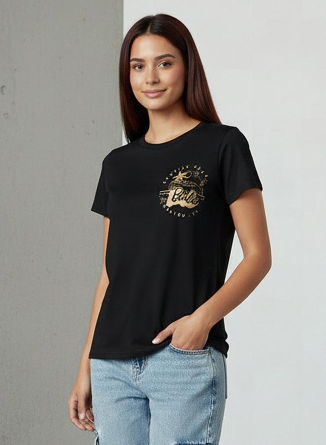 SP Characters Cotton T-shirt with Barbie Print - Image 1