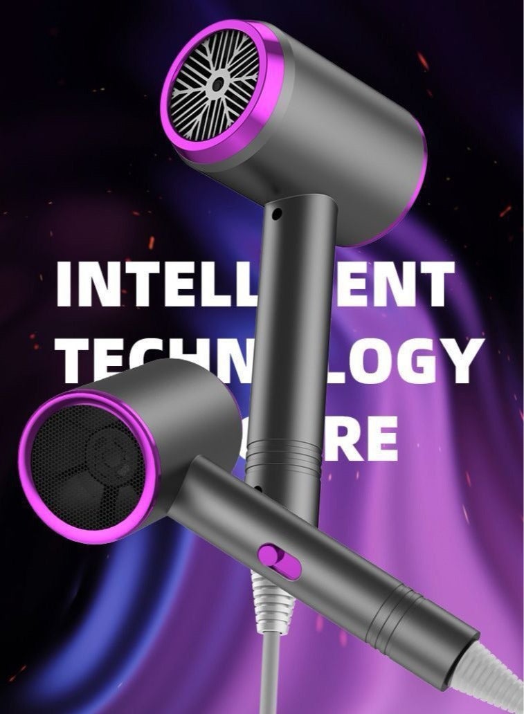 1800W Professional Ionic Hair Dryer - Fast Drying Blower Hair Dryer with Thermo-Control, Low Noise, Includes Hair Diffuser and Concentrator for Perfect Styling 1800W - Image 3