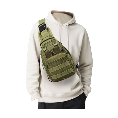 SEAFEW Tactical Backpack for Men Waterproof Military Sport Bag Pack Crossbody Sling Backpack Tactical Bag for Every Day Carry Green - Image 1