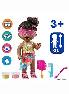 Baby Alive Sunshine Snacks Doll Eats And Poops Summerthemed Waterplay Baby Doll Ice Mold Toy For Kids Ages 3 And Up Black Hair  - Image 4