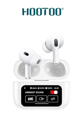HOOTOO In-Ear Bluetooth Airbuds Pro EP-74 with clear sound and built-in microphone for calls, with charging case with Type-C port, equipped with a touch control screen and supports a special app for control, supports wireless charging. In white - pzsku/Z99A1C3D5D00BBDA8F0D2Z/45/_/1730218027/bff64b36-92fe-4d50-989f-a77f7e839218