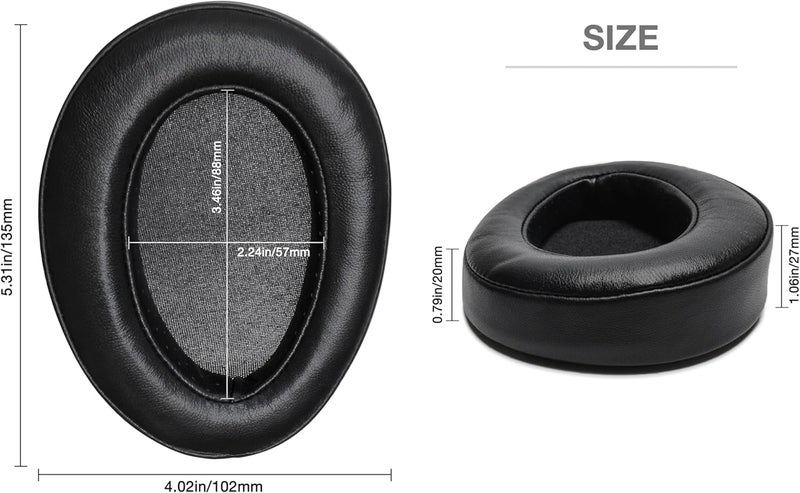 Voarmaks Memory Foam Cushion Ear Pads Compatible with Hifiman Arya Ananda Edition XS X HE1000se HE1000 V2 Jade II Headphone Replacement EarPads (Full Sheepskin) - Image 4