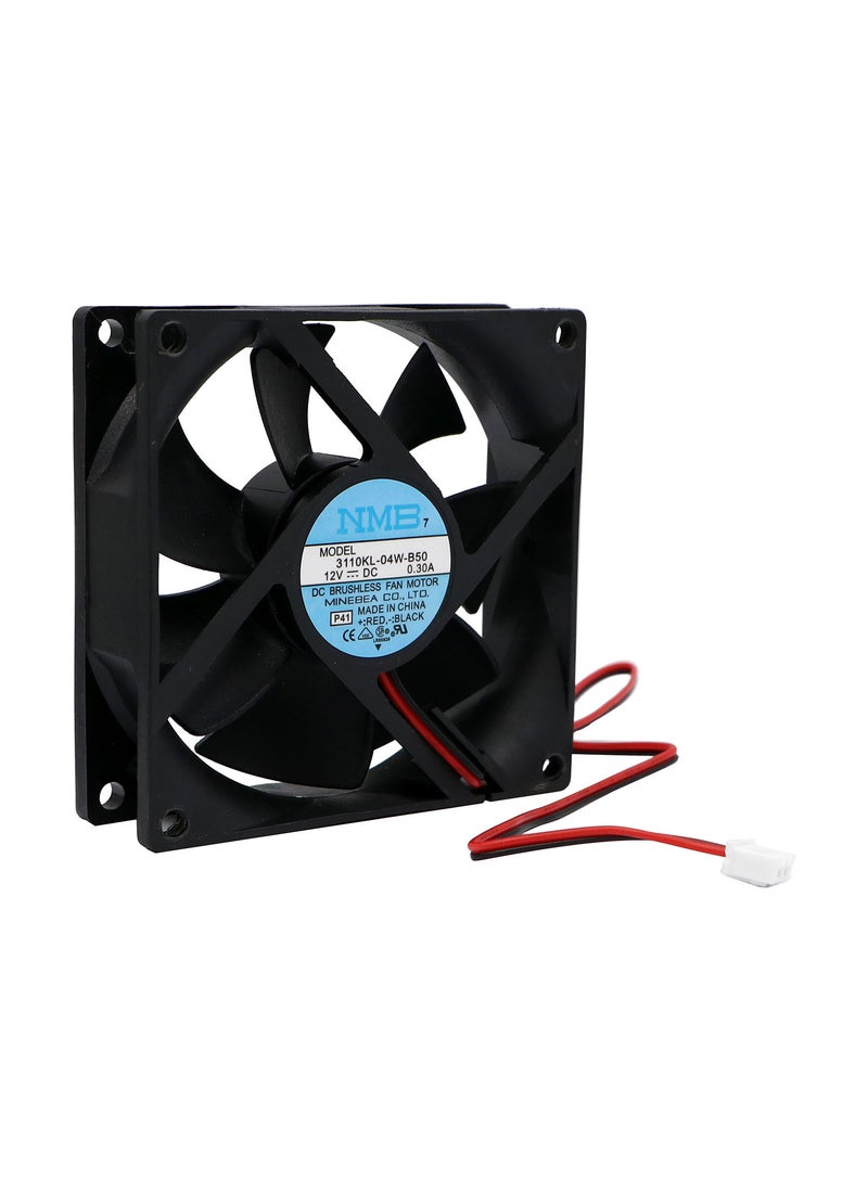 Cooling Fan 12V - 80x80 mm - Black  - Image 2