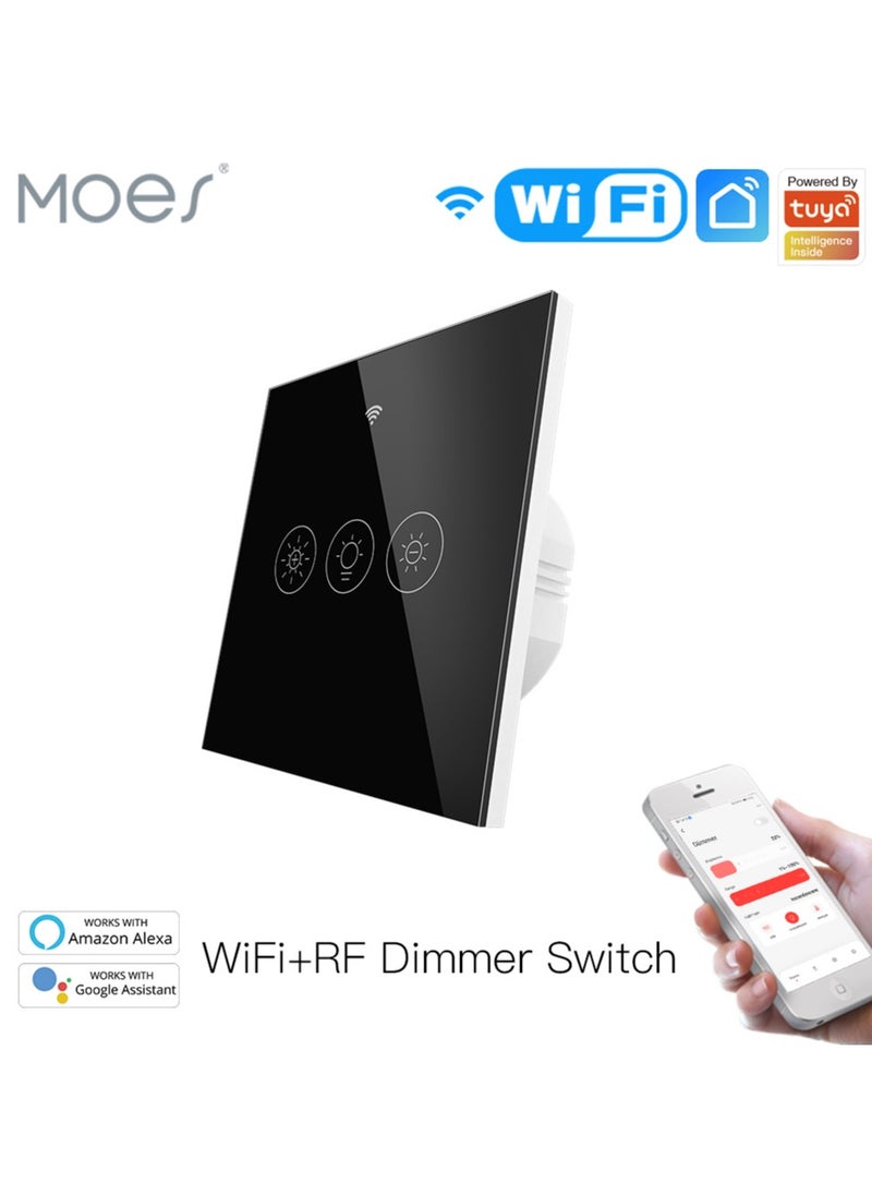 MOES - Smart Dimmer WiFi Switch Touch Glass Panel - Image 1